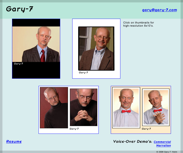 Gary Helm, Gary-7, Actor, Musician